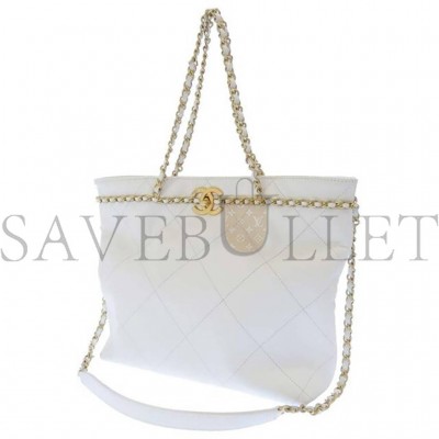 CHANEL SMALL SHOPPING BAG GOLD HARDWARE  AS2374 (31*24*7cm)