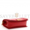 CHANEL LAMBSKIN QUILTED MEDIUM BOY FLAP RED GOLD HARDWARE (25*15*8cm)