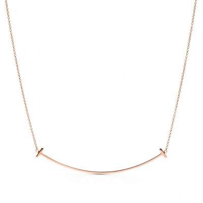 TIFFANY T SMILE PENDANT IN ROSE GOLD, LARGE