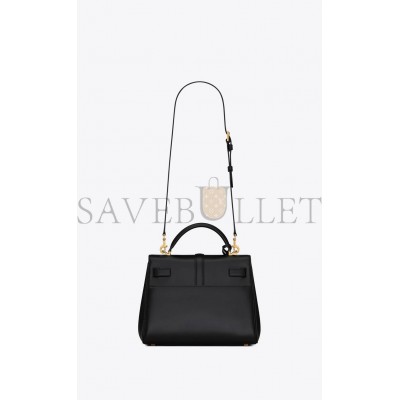 YSL LE FERMOIR SMALL TOP HANDLE BAG IN SHINY LEATHER 6869822ZA0W1000 (25*19.5*10.5/4)