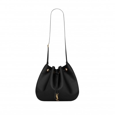 YSL PARIS VII LARGE FLAT HOBO BAG IN SMOOTH LEATHER 697941AAAMD1000 (44*33*2cm)